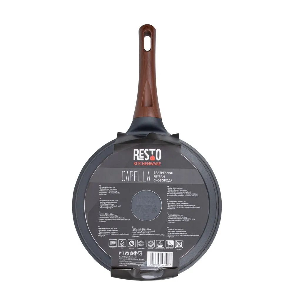 Tigaie RESTO 93510, 26cm, Negru