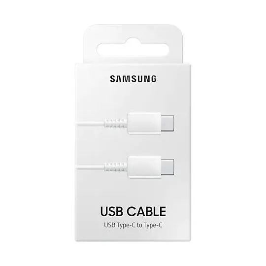 Cablu de încărcare Samsung EP-DA705BWRGRU, USB Type-C/USB Type-C, 1m, Alb