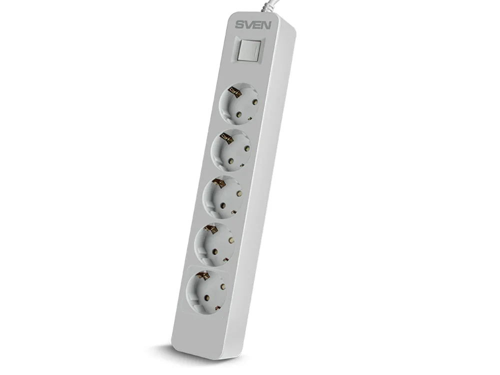 Prelungitor electric SVEN SF-05, 5 Prize, 1,8m, Negru