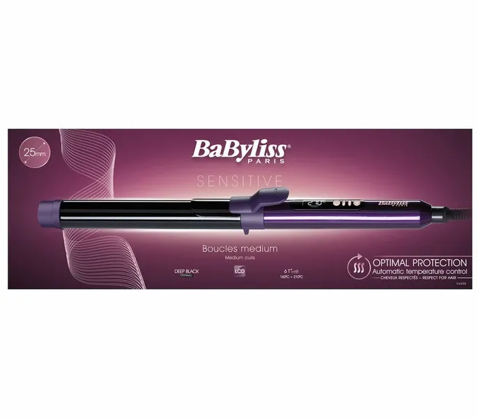 Ondulator de păr BaByliss C625E, Negru | Violet