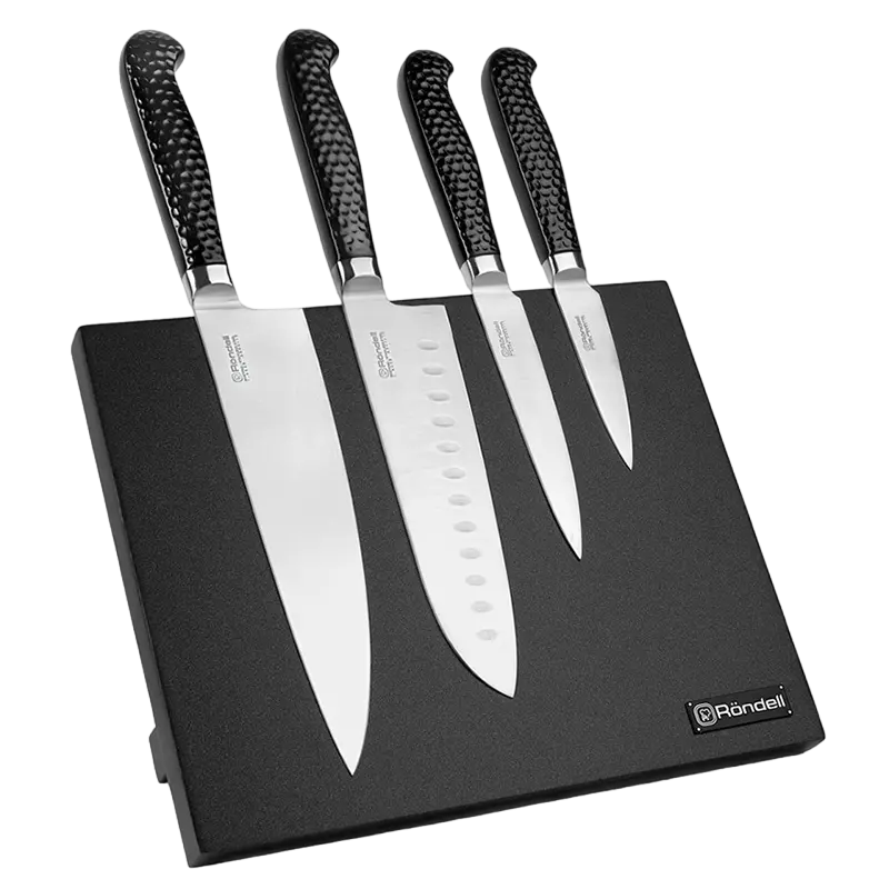 Set de Cuțite Rondell RainDrops, Negru