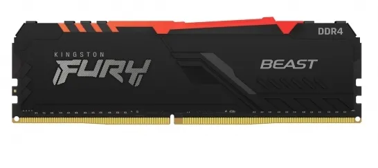 Memorie RAM Kingston FURY Beast RGB, DDR4 SDRAM, 3733 MHz, 16GB, KF437C19BBAK2/16
