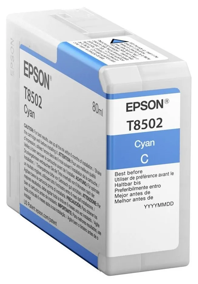 Cartuș de cerneală Epson T850 UltraChrome HD, 80ml, Cyan