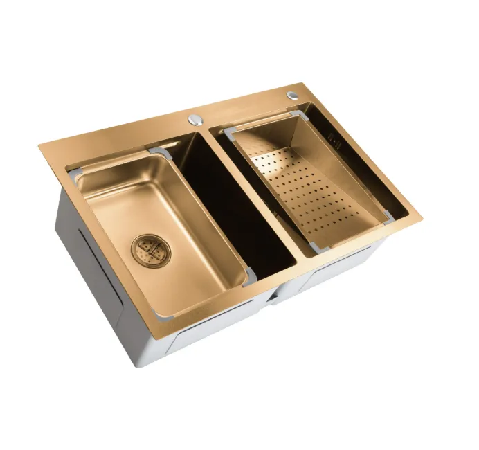 Chiuveta handmade SanDonna HD7850 dubla (Copper)