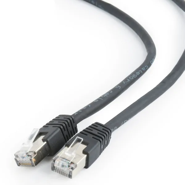 Patch cord Cablexpert PP6-1M/BK, Cat6 FTP , 1m, Negru