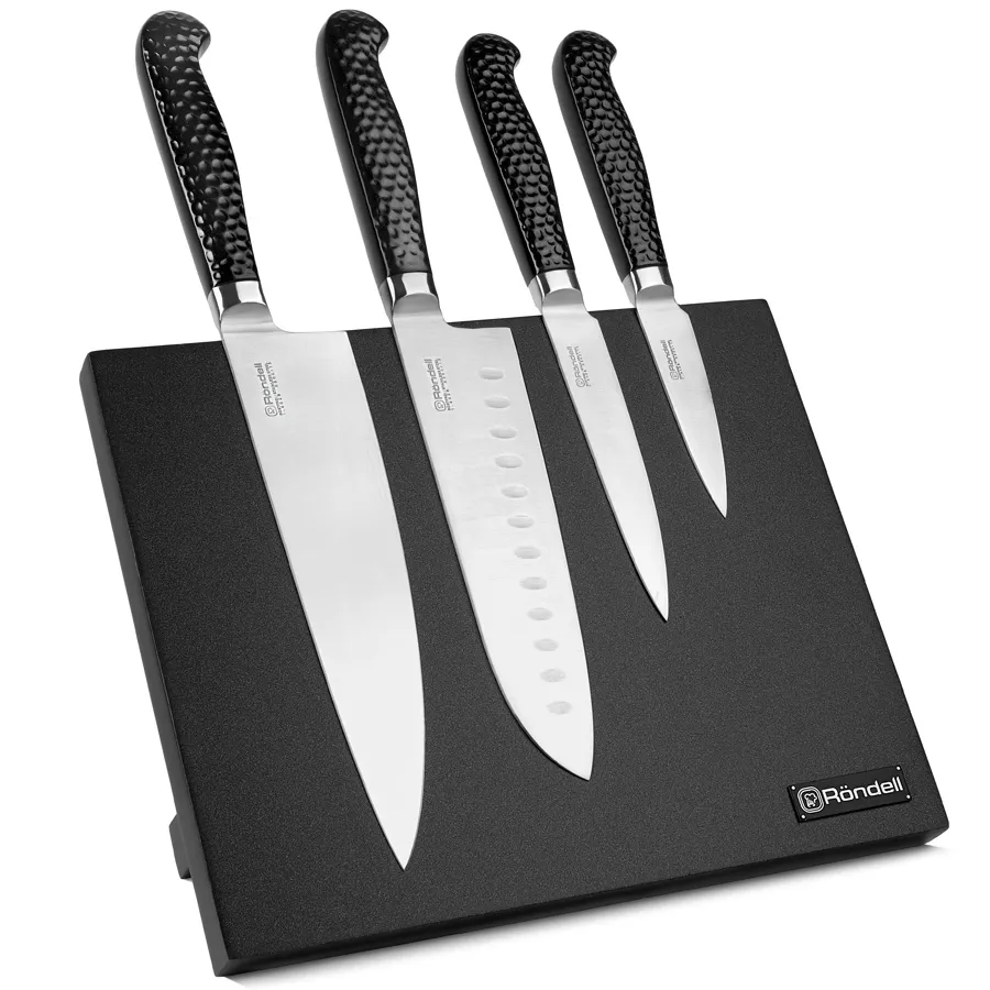 Set de Cuțite Rondell RainDrops, Negru