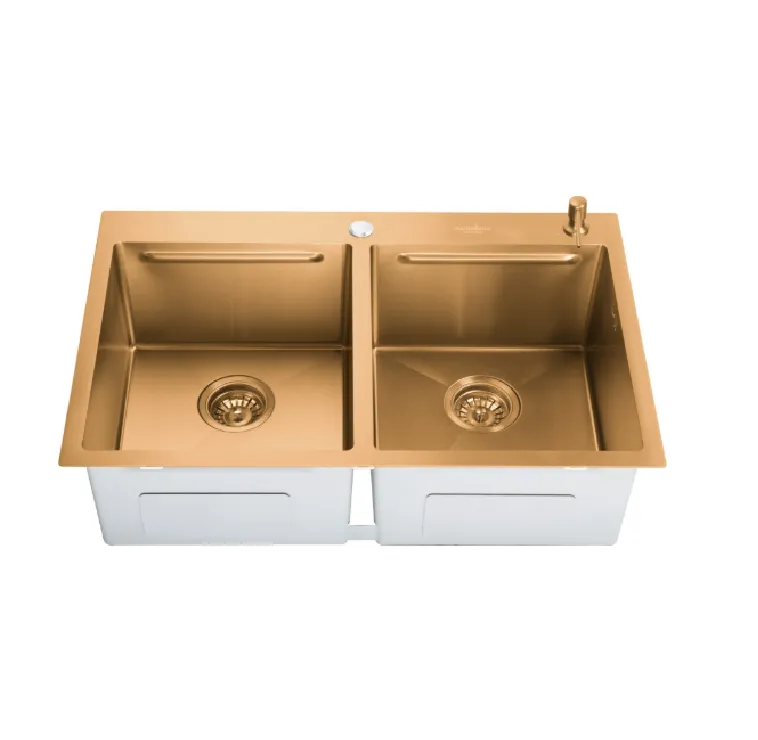 Chiuveta handmade SanDonna HD7850 dubla (Copper)