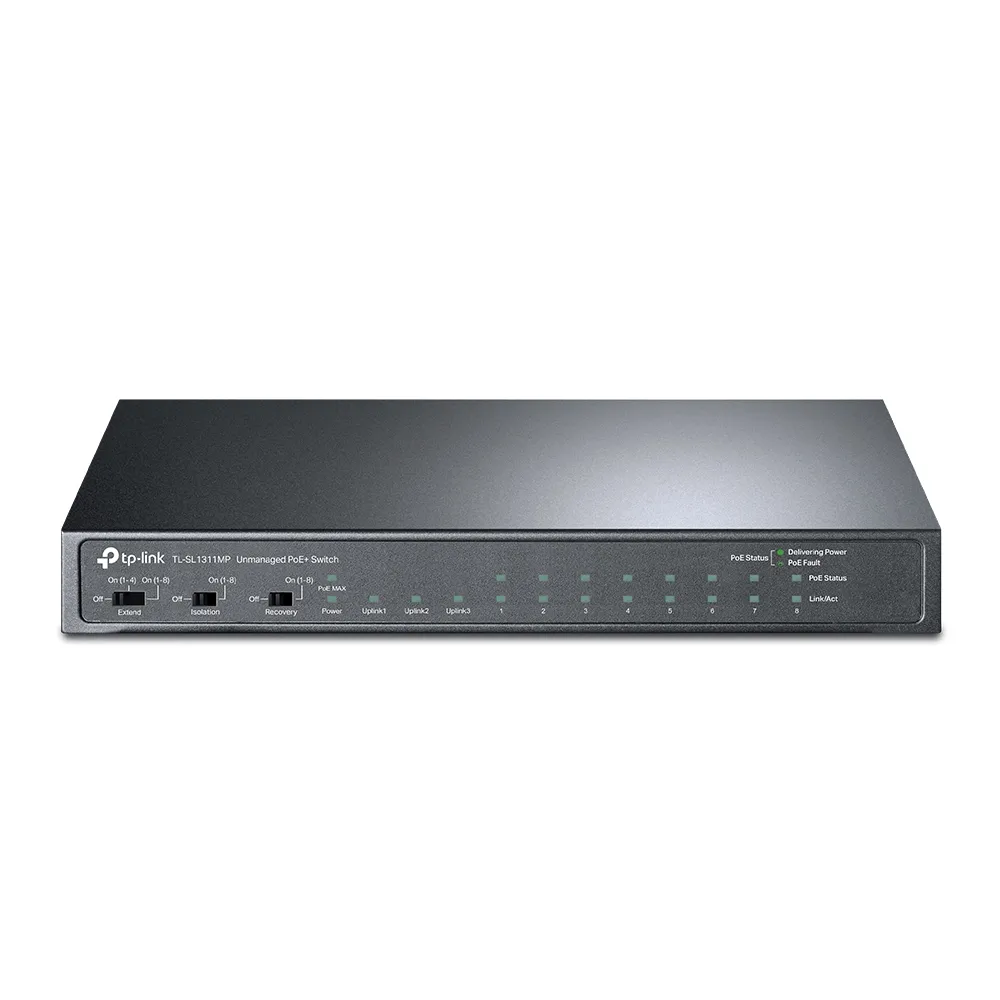 Comutator PoE TP-LINK TL-SL1311MP, 8x IEEE 802.3af/at