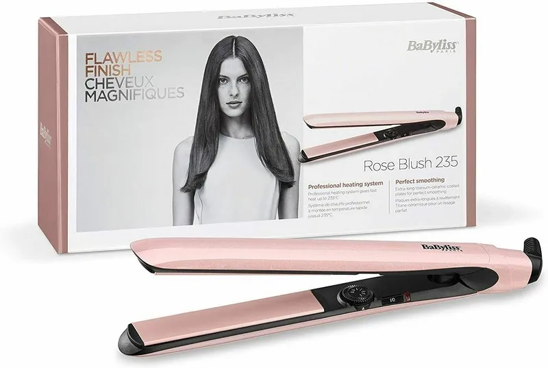 Placă de îndreptat părul BaByliss Rose Blush 2498PRE, Roz