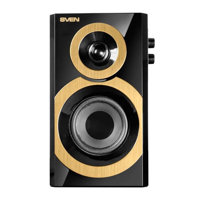 Boxe pentru calculator 2.0 SVEN SPS-619, Negru/Auriu