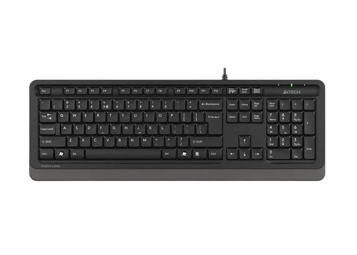 Tastatură A4Tech FK10, Cu fir, Negru/Gri