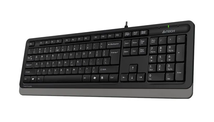 Tastatură A4Tech FK10, Cu fir, Negru/Gri