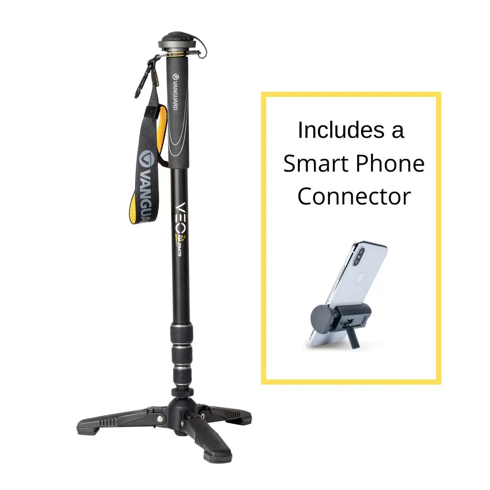 Monopod Vanguard VEO 2S AM-234TR, Cap video/Cap trepied de minge, Negru