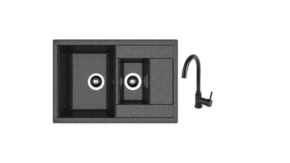 SET chiuveta Dr Gans Astra 760K + SanDonna F 7073 negru   