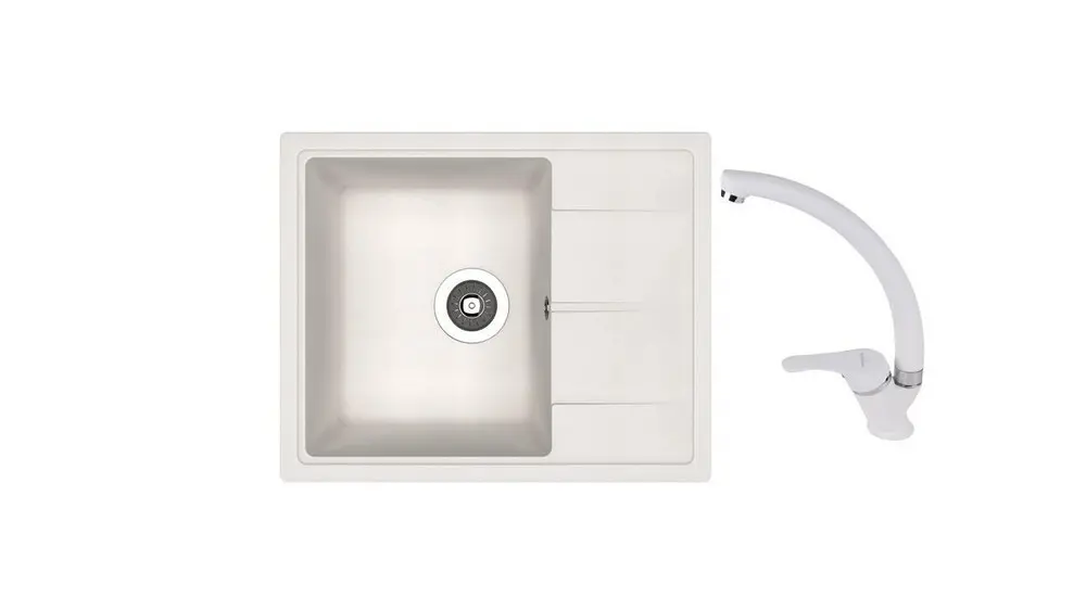 SET chiuveta Dr Gans Nika 580 + SanDonna F 1069alb