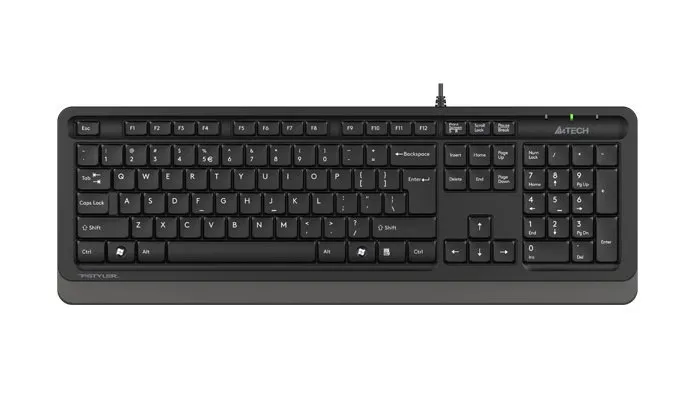 Tastatură A4Tech FK10, Cu fir, Negru/Gri