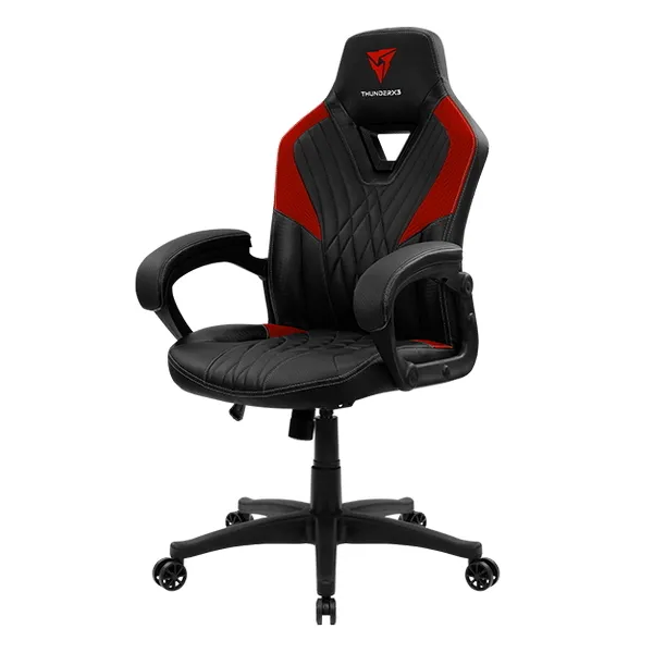 Scaun Gaming ThunderX3 DC1, PU Piele, Negru/Rosu