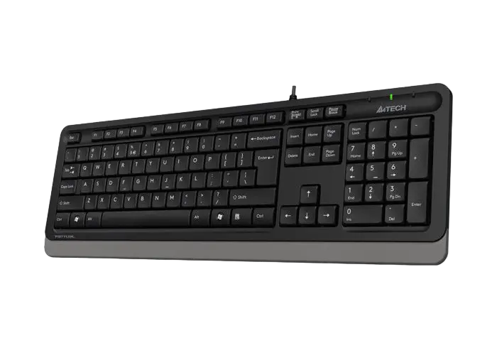 Tastatură A4Tech FK10, Cu fir, Negru/Gri