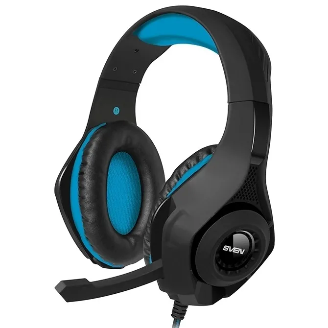 Căști gaming SVEN AP-G887MV, Cu fir, Negru/Albastru