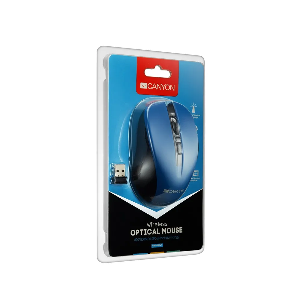 Mouse Wireless Canyon MW-1, Albastru