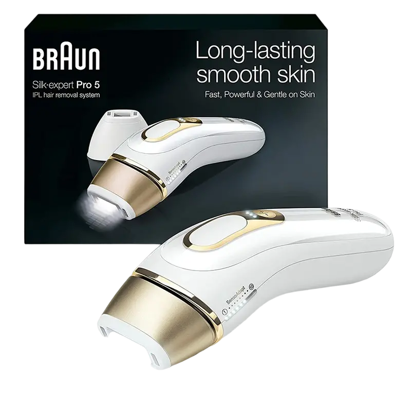 Fotoepilator Braun PL5157 Silk-expert Pro 5, Alb | Auriu