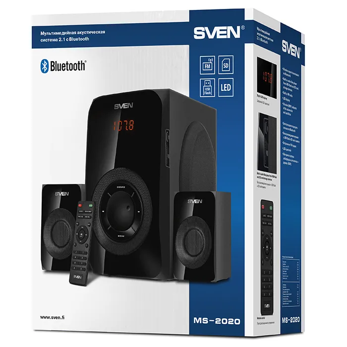 Boxe pentru calculator 2.1 SVEN MS-2020, Negru