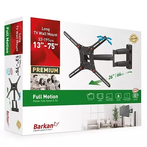 Suport înclinat pe perete BARKAN BM443, Negru
