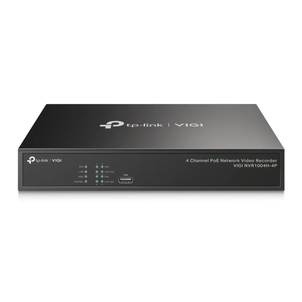 Înregistrator video TP-LINK VIGI NVR1004H-4P, Negru