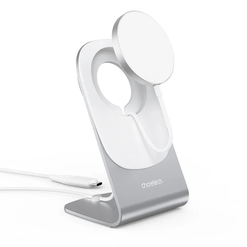 Încărcător wireless Choetech H046 + T518-F, 15 W, Alb