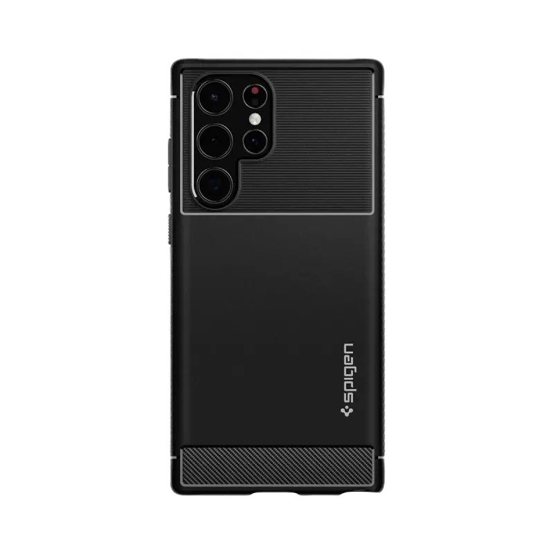 Spigen Samsung S22 Ultra, Rugged Armor, Matte Black