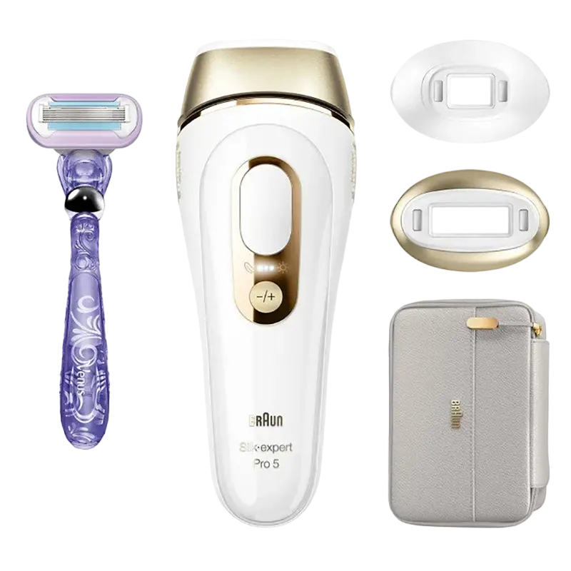 Fotoepilator Braun PL5157 Silk-expert Pro 5, Alb | Auriu