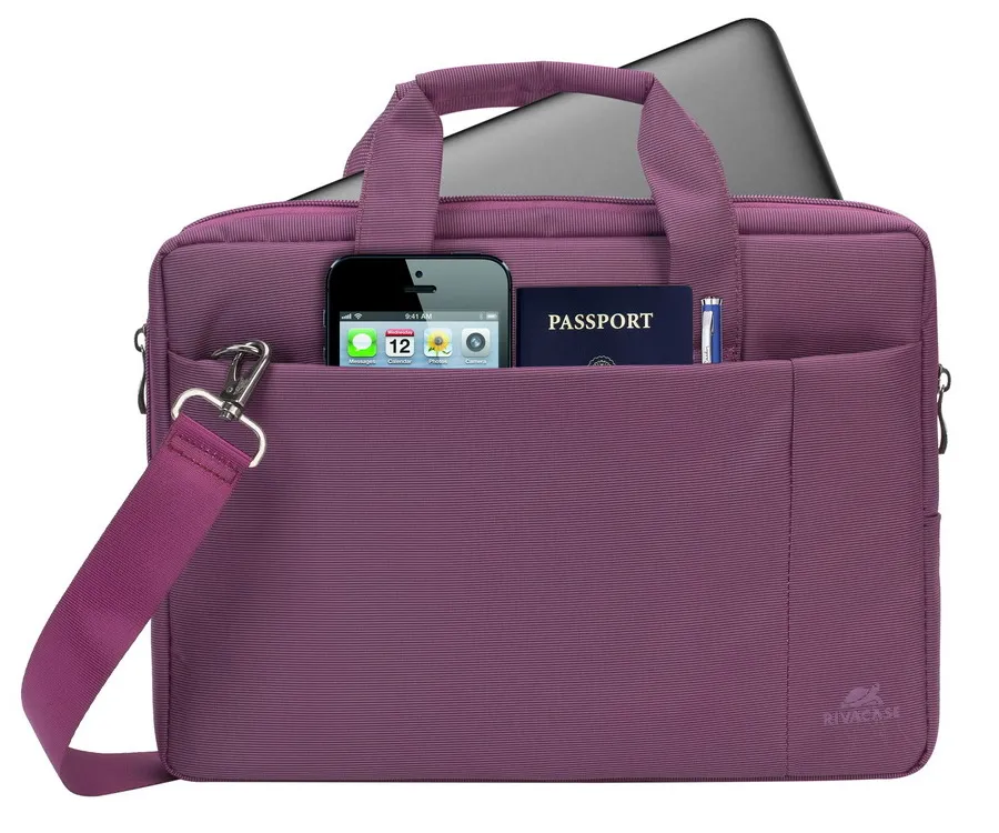 Geantă pentru Laptop RivaCase Central, 13.3", Poliester, Violet