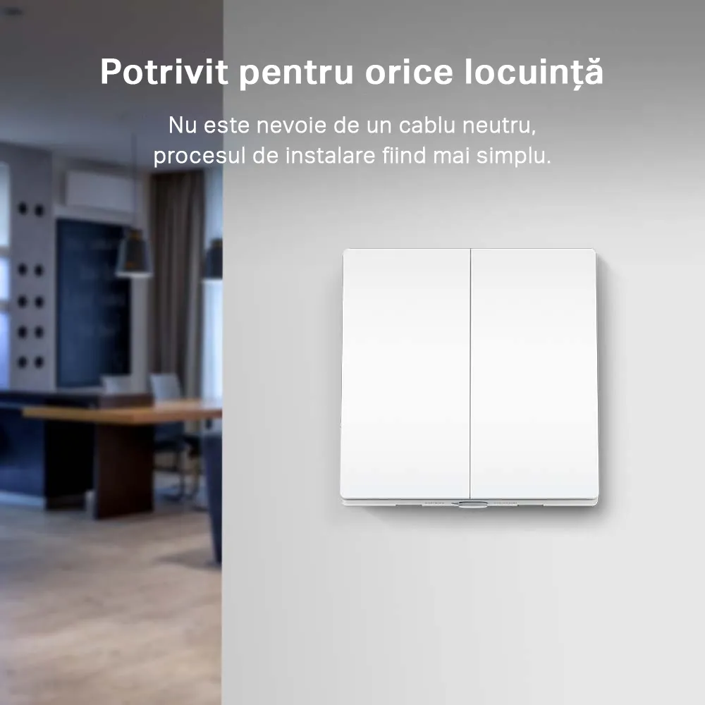 Comutator inteligent de lumină TP-LINK Tapo S220, Alb