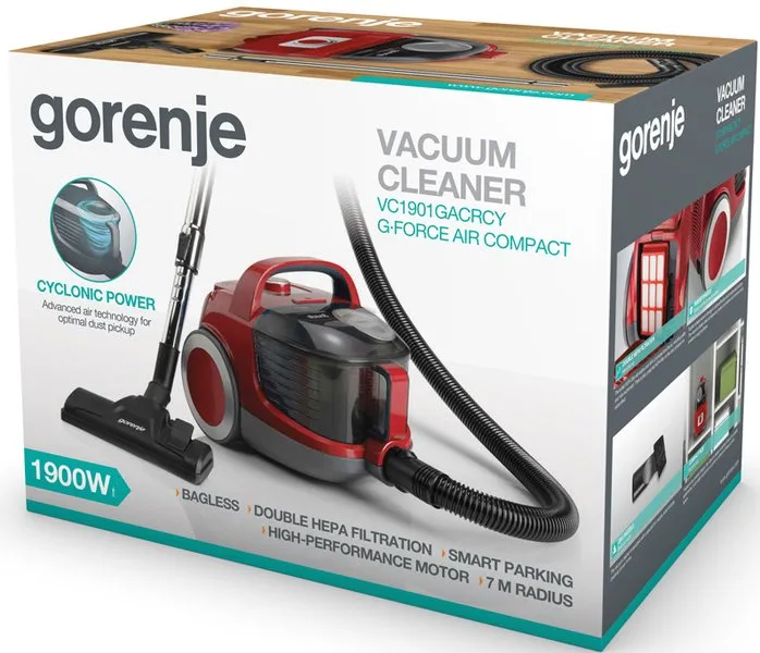 Aspirator Gorenje VC1901GACRCY, Roșu