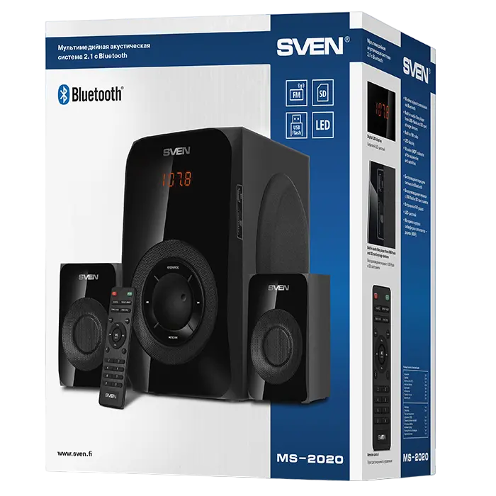 Boxe pentru calculator 2.1 SVEN MS-2020, Negru