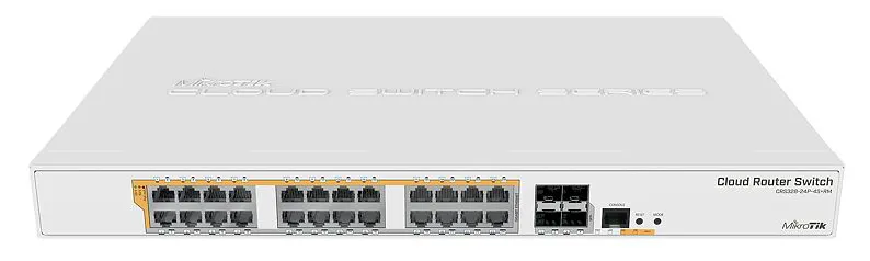 Comutator MikroTik PoE CRS328-24P-4S+RM, Alb