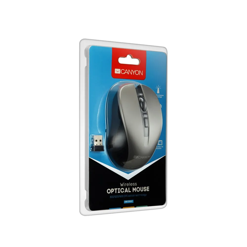 Mouse Wireless Canyon MW-1, Gri