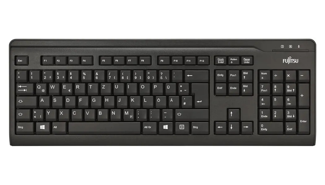 Tastatură Fujitsu KB410, Cu fir, Negru