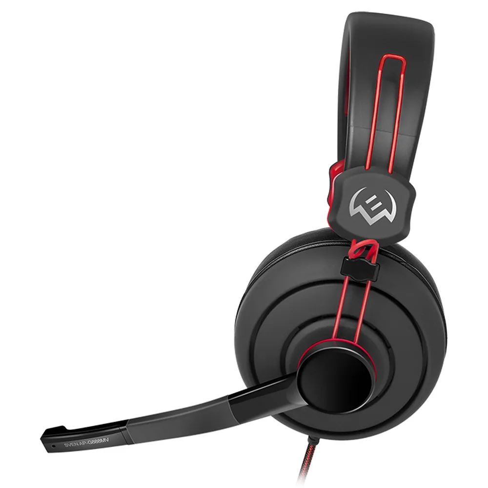 Căști gaming SVEN AP-G888MV, Cu fir, Negru/Roșu