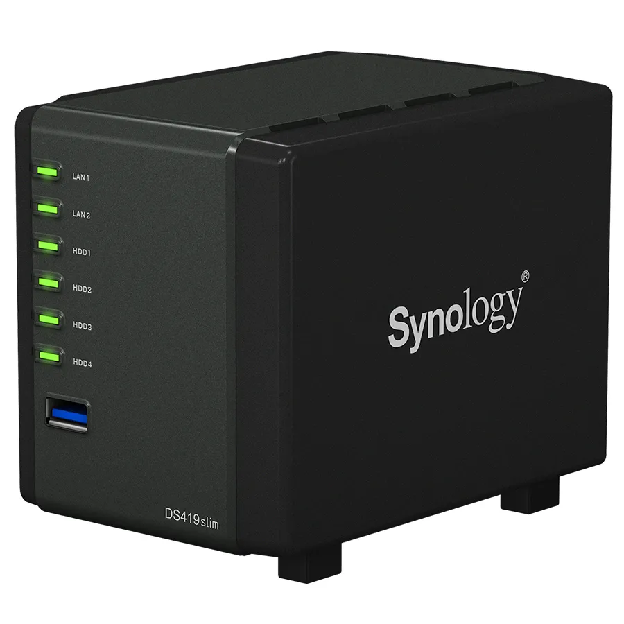 Stocare atașată la rețea SYNOLOGY DS419slim, Negru