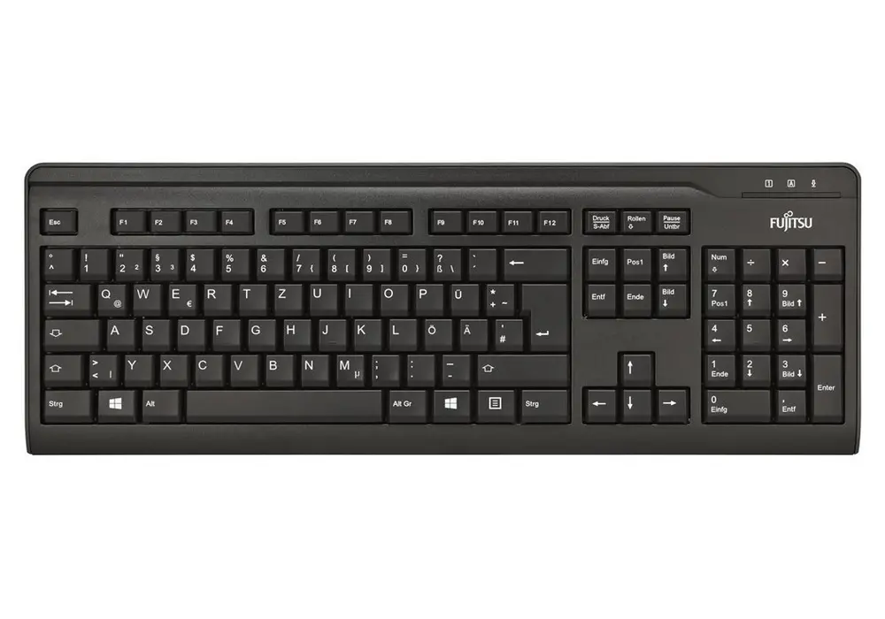 Tastatură Fujitsu KB410, Cu fir, Negru