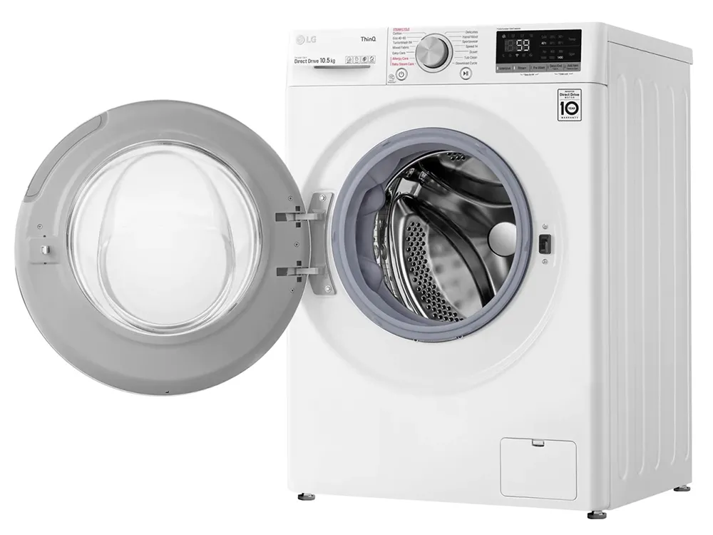 Mașină de spălat LG F4WV510S0E, 10,5kg, Alb