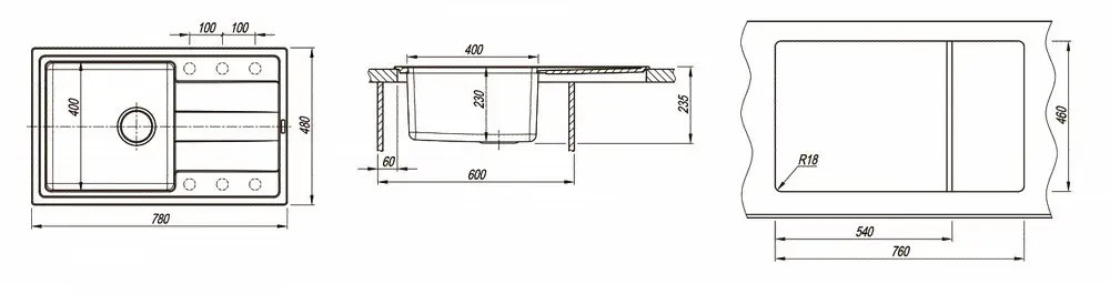 Combi 780 chiuveta Florentina (Sampanie)