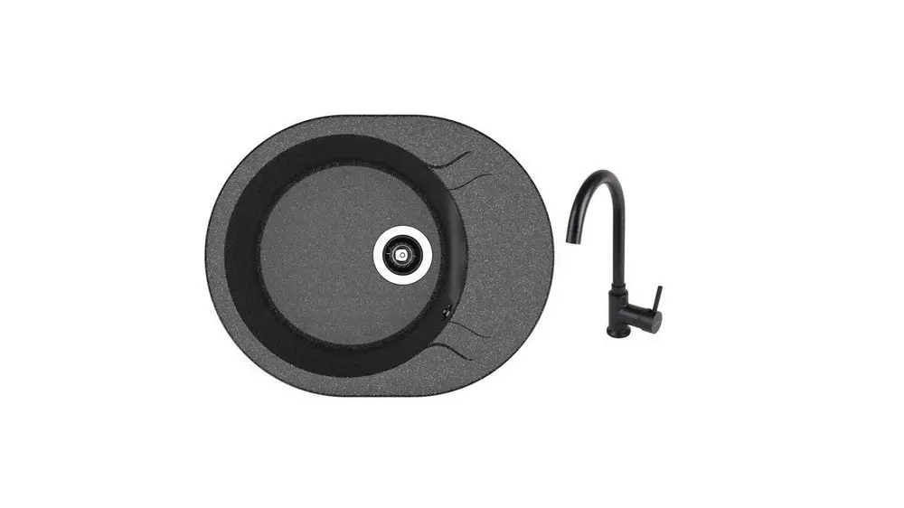 SET chiuveta Dr Gans Berta 580 + SanDonna F 7073 negru 