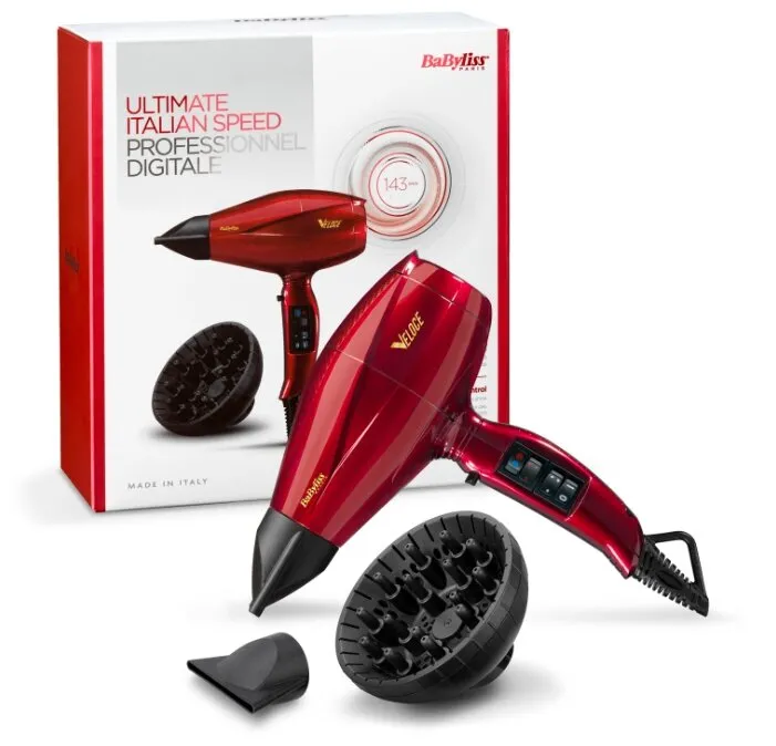 Uscător de păr BaByliss Veloce 6750DE, 2200 W, Roșu
