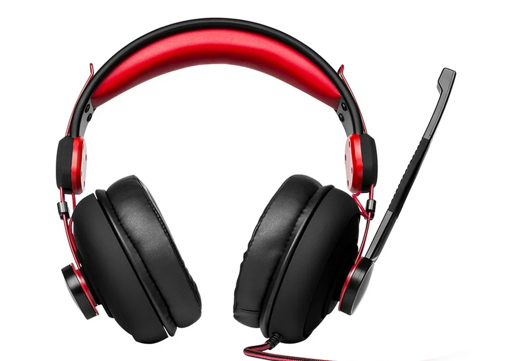 Căști gaming SVEN AP-G888MV, Cu fir, Negru/Roșu
