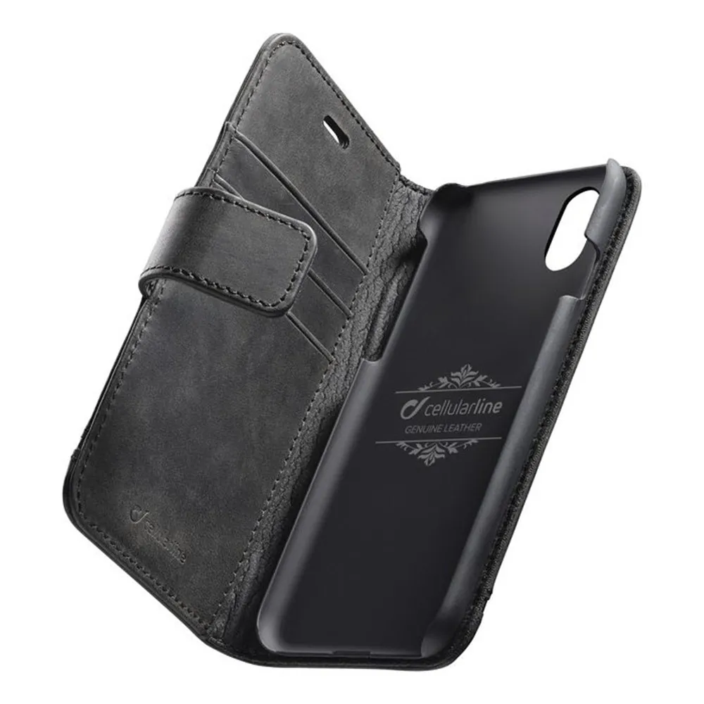 Husă tip carte Cellularline iPhone XS Max - Case, Negru
