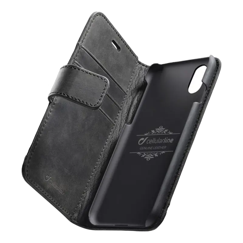 Husă tip carte Cellularline iPhone XS Max - Case, Negru