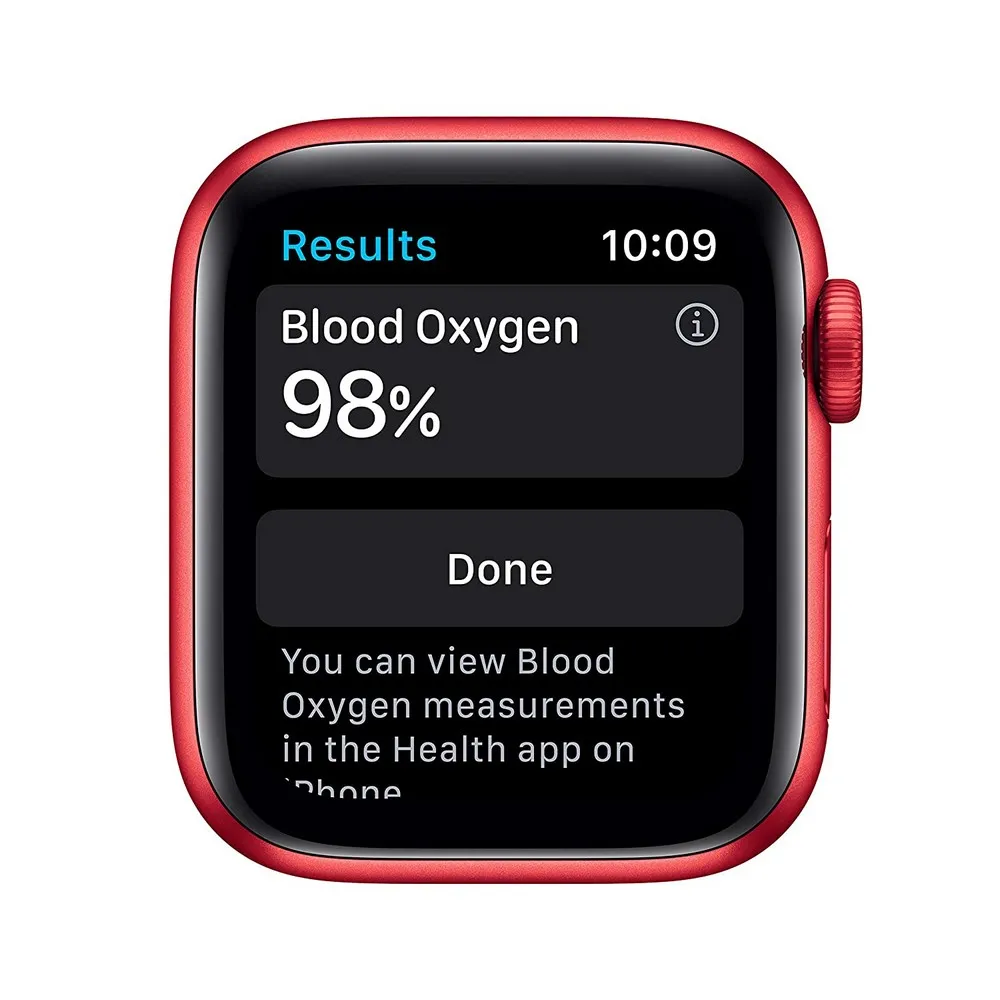 Ceas inteligent Apple Watch Series 6 GPS M00A3, 40mm, Carcasă din aluminiu cu bandă Sport Roșie