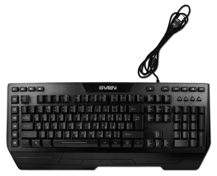 Tastatură SVEN KB-G9600, Cu fir, Negru